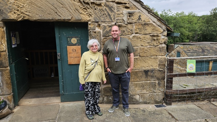 Steven and Grace stood in front of Worsbrough Mill