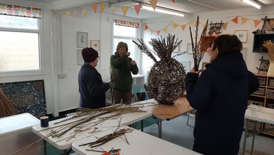 Willow Weaving with Maggie Cooper at Worsbrough Mill